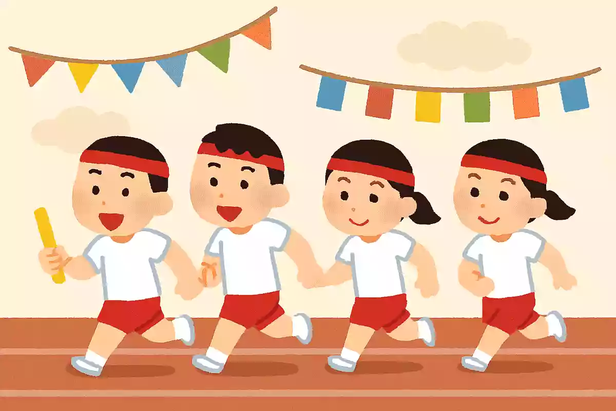 安心してください、まっすぐ走りますよ(徒競走)