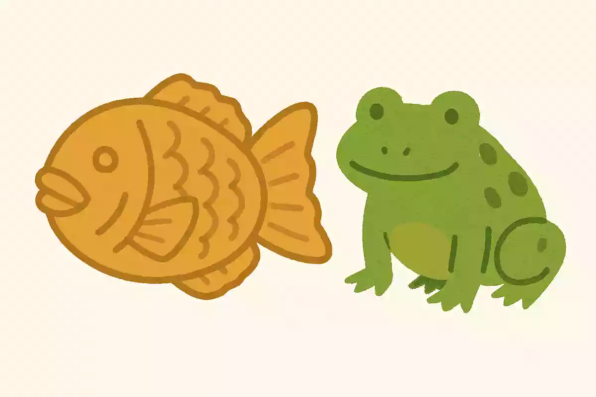 鯛の形の「たい焼き」はもともと違う生き物の形でした。何の形をしていたでしょうか?
