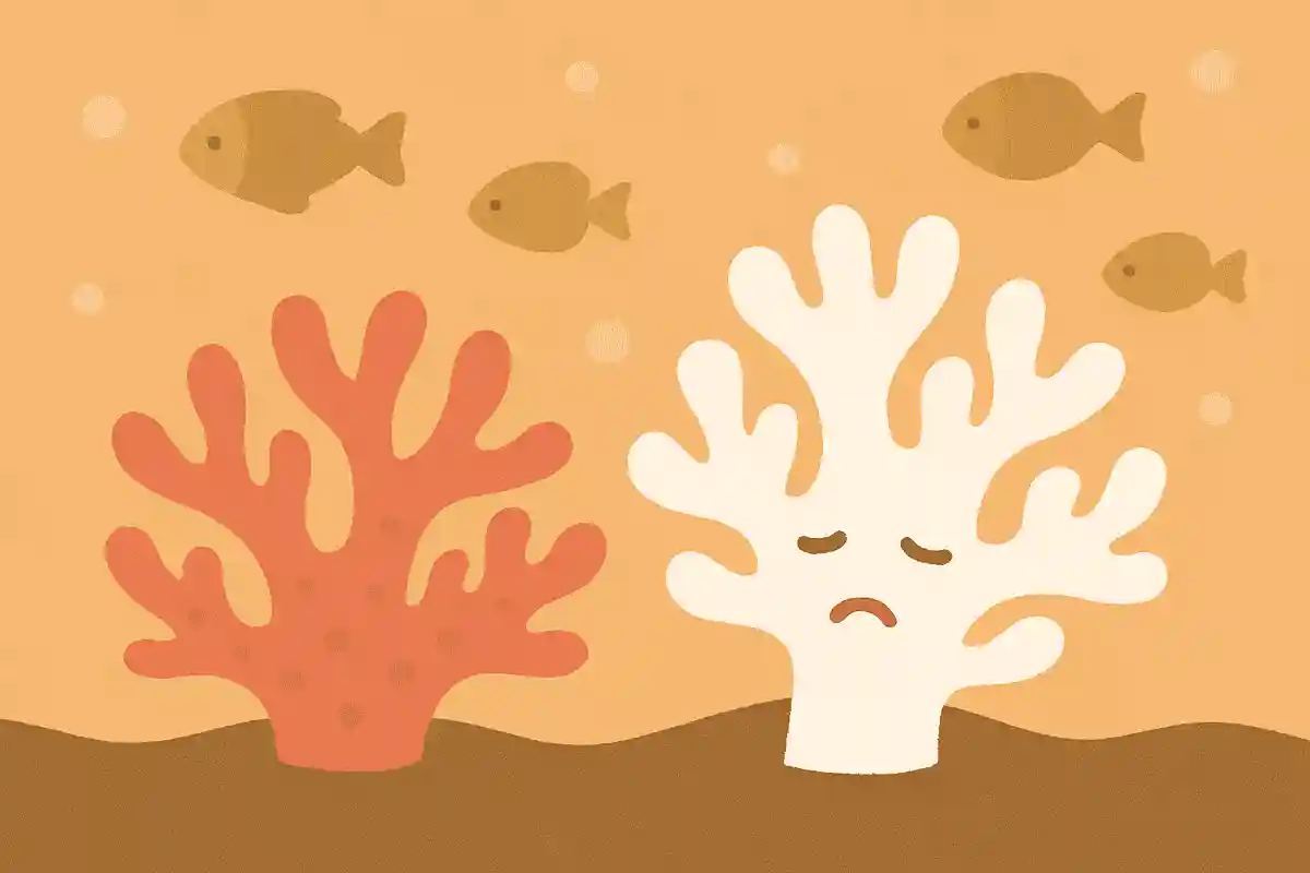 サンゴは夏バテすると白くなる