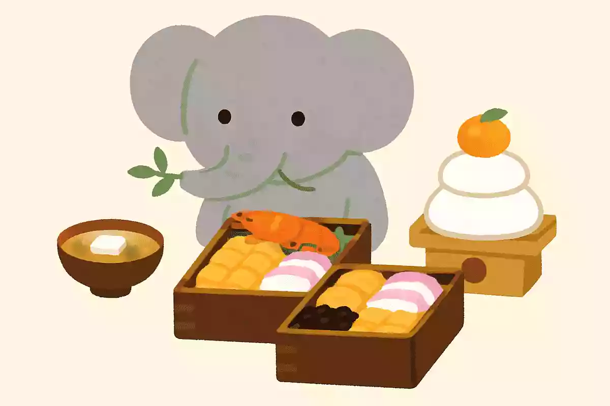 ゾウがお正月に食べるものといえば何でしょう?