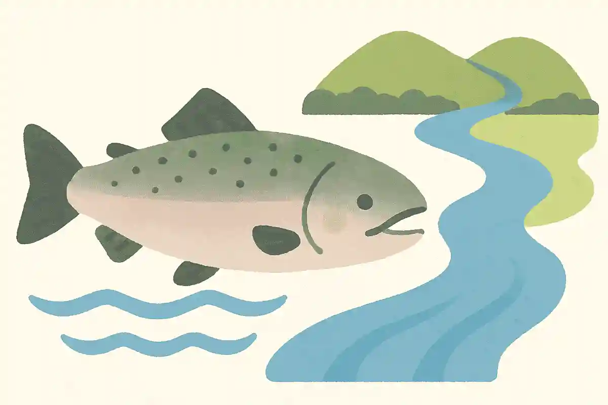 海で生まれて川で育つ魚は?