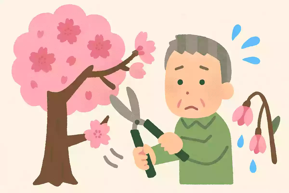 桜の枝は切ると腐りやすくなる