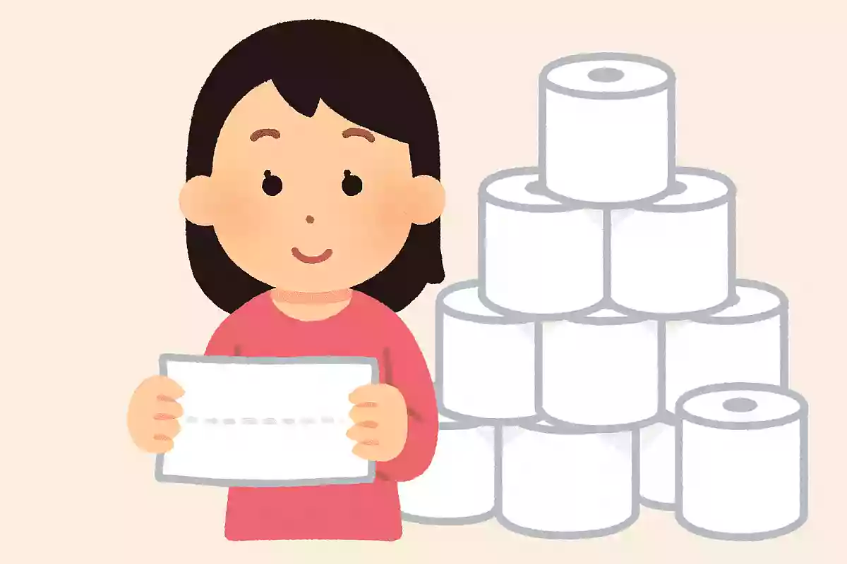 1日あたりの女性のトイレットペーパーの平均使用量は?