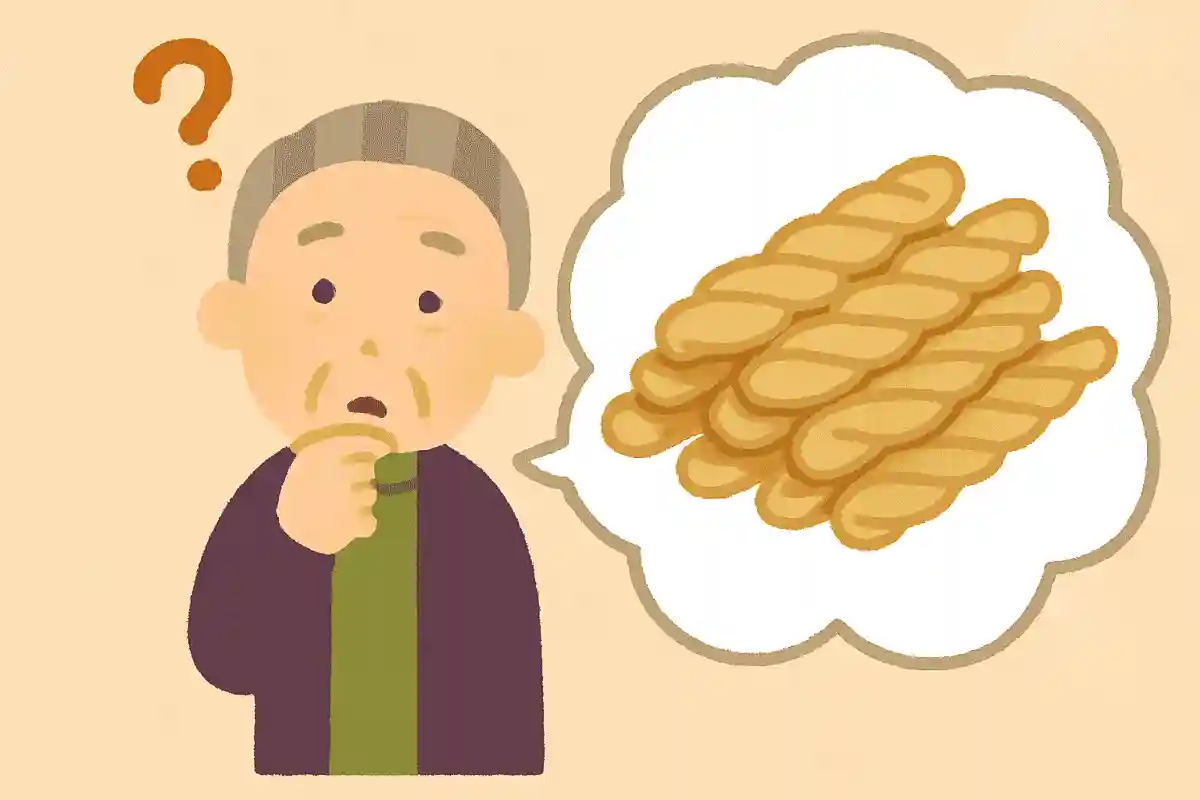 帰ってきたご先祖様が、持ち帰る荷物をくくるための綱にする意味でお供えする食べ物は何でしょうか?