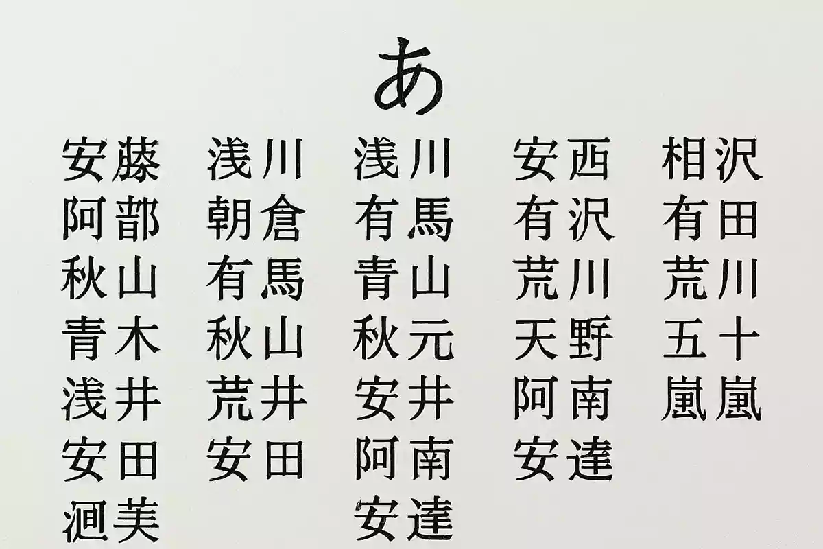 あんざい（安西、安斉etc）