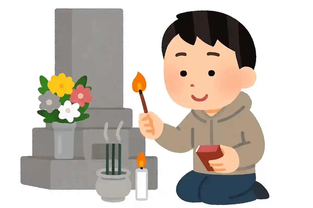 お墓参りでローソクと線香があるがマッチが1本しかないとき、先にどれに火をつけるべき？