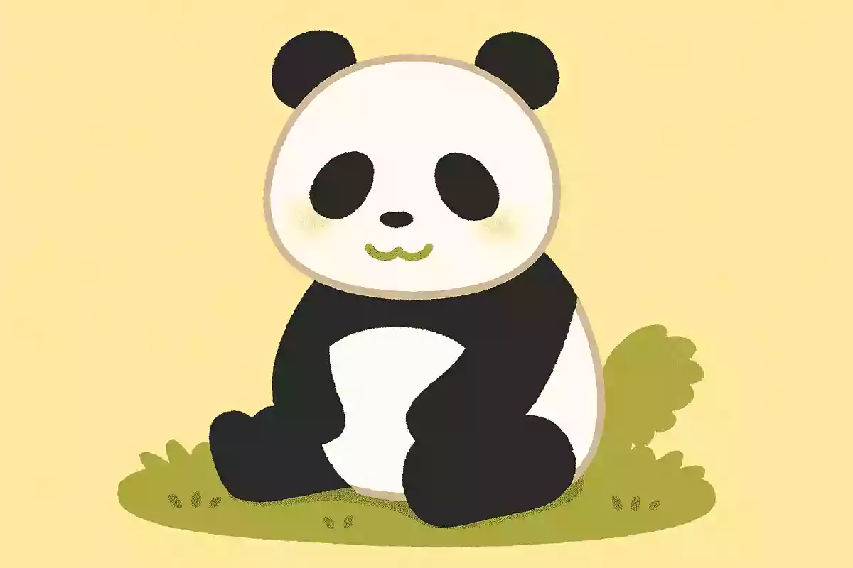 パンダのしっぽの色は？
