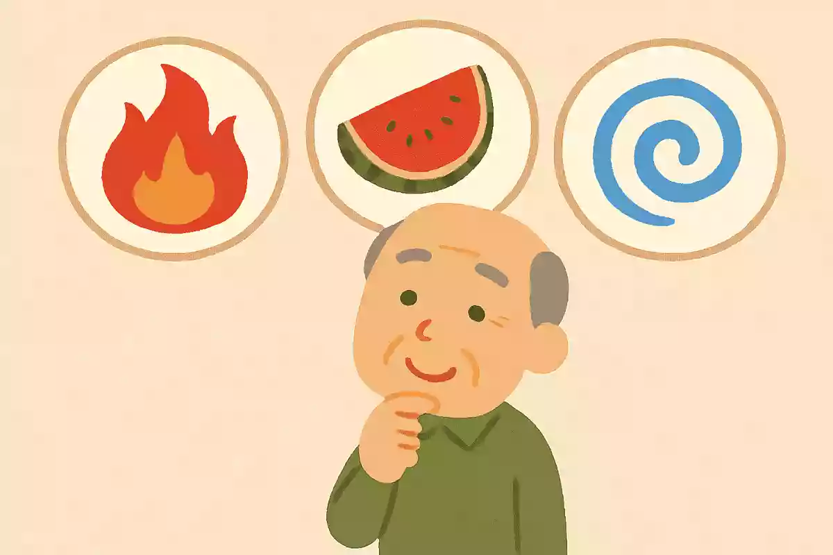 火、夏、ぐるぐる渦巻き