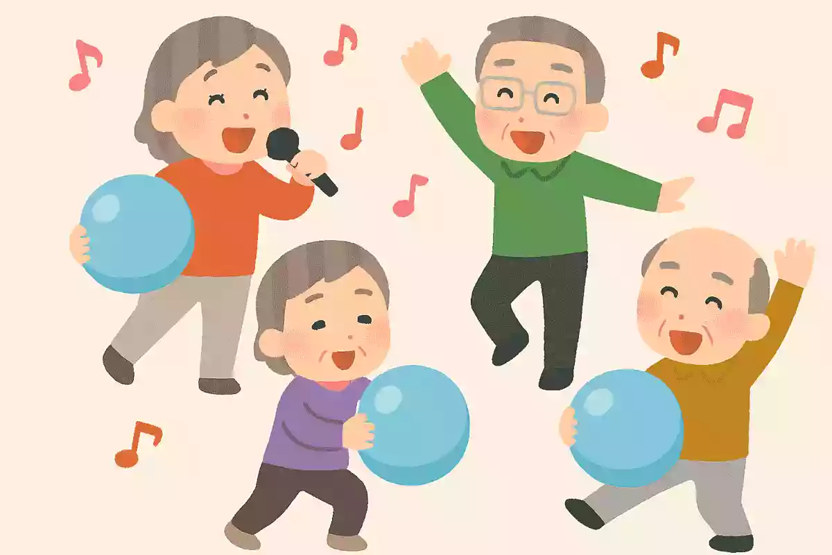 歌って踊って！ボール体操