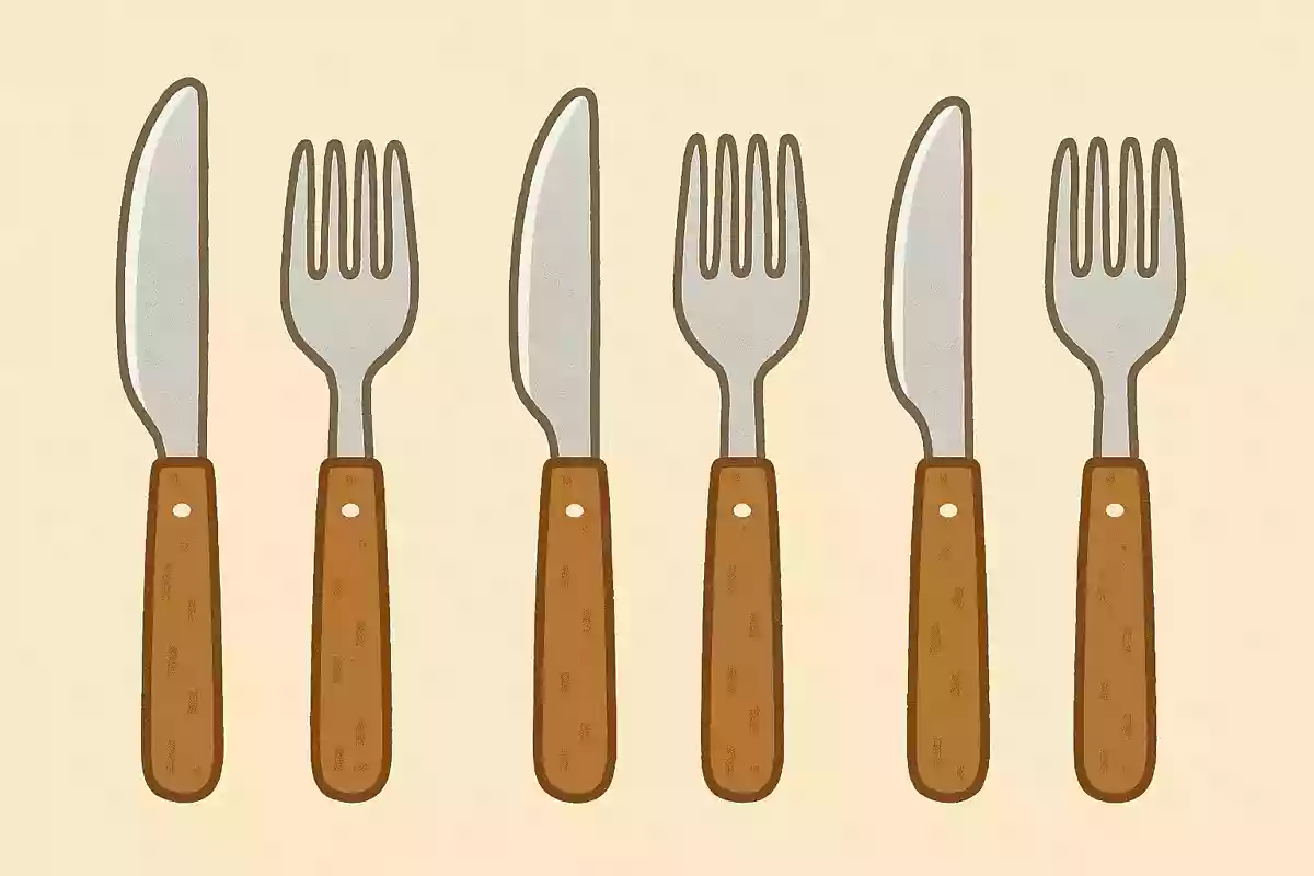 並べられたナイフとフォークはどちらから使うのが正しいでしょうか?