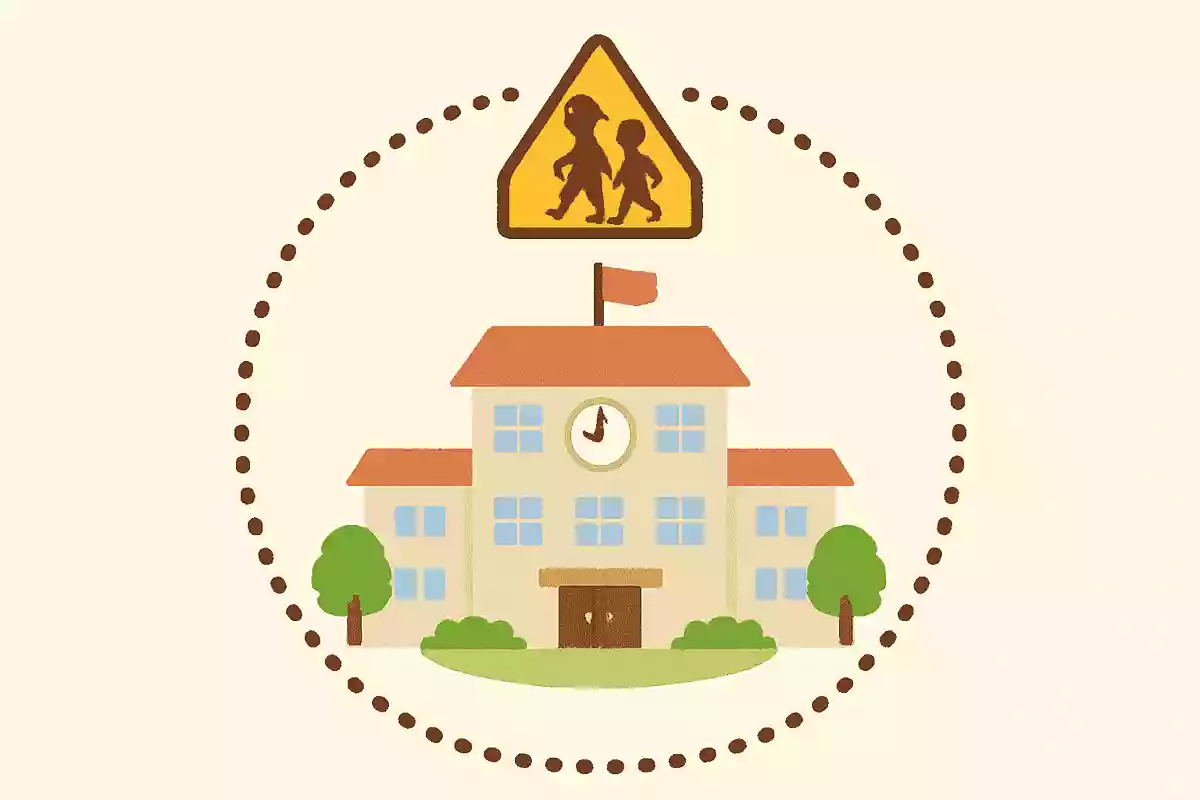 スクールゾーンとは小学校を中心とした半径何メートル？