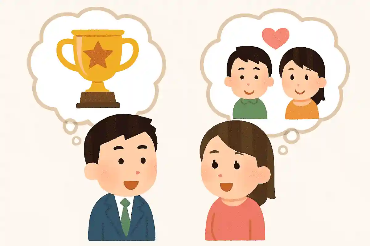 男女で会話に違いがあるとされていますが男性、女性それぞれ何を目標にしている？