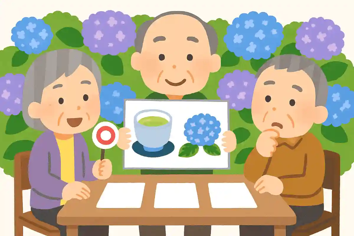 あじさいから作られるお茶はどれでしょう？
