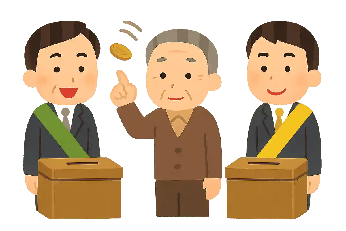 選挙で2人以上の候補者の投票数が同じ場合、ある方法で当選者を決めます。その方法とは何でしょうか?