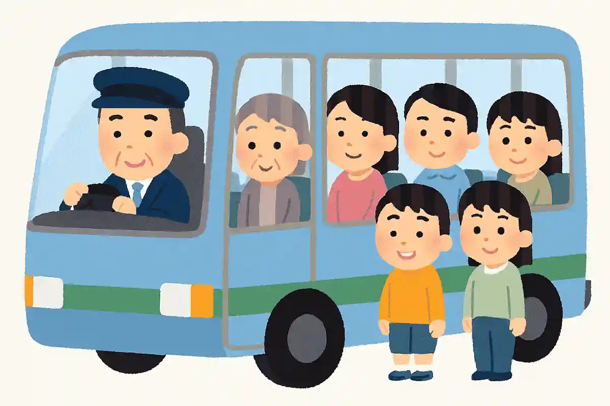 バスに10人乗っていて、5人降りたらお客さんは残り何人でしょう？