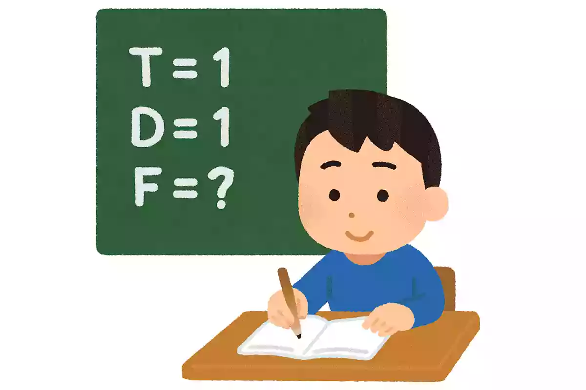 T=1 D=1 F=? K=43 ?に入る数字はなに?