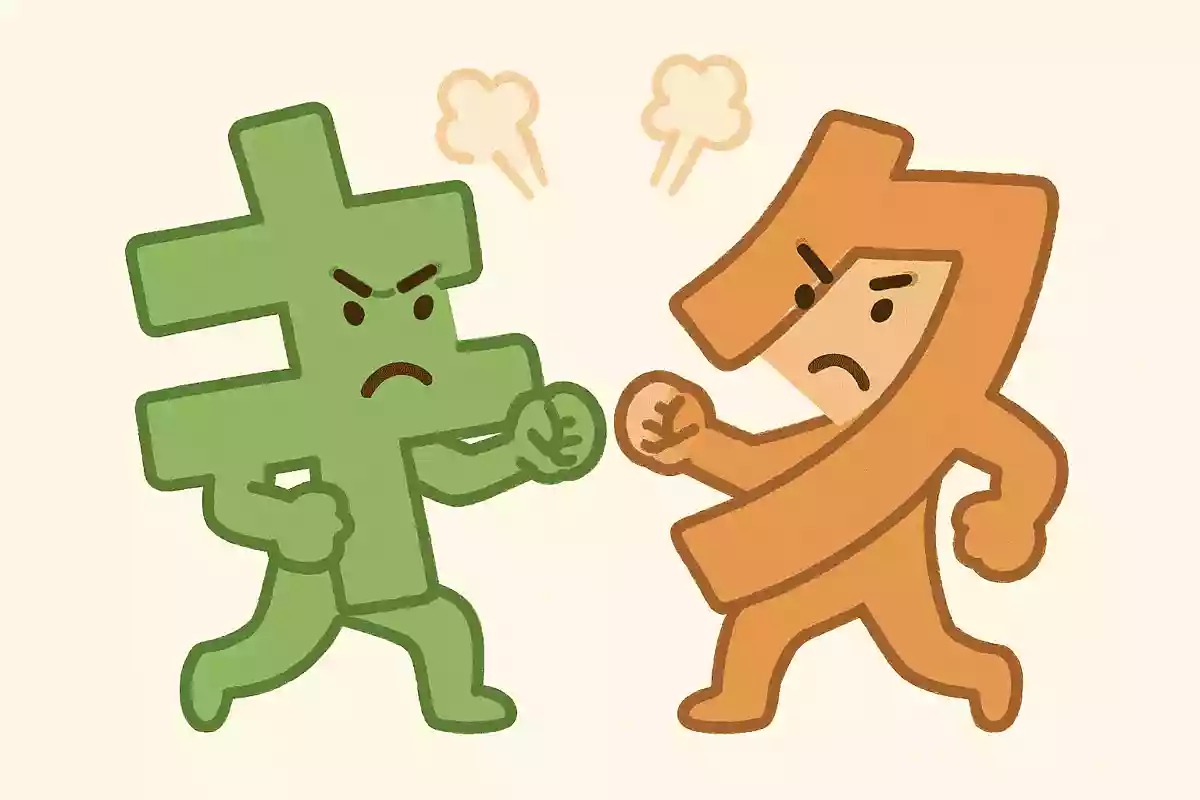 カタカナ2文字が戦いました。その2文字はなんでしょう？