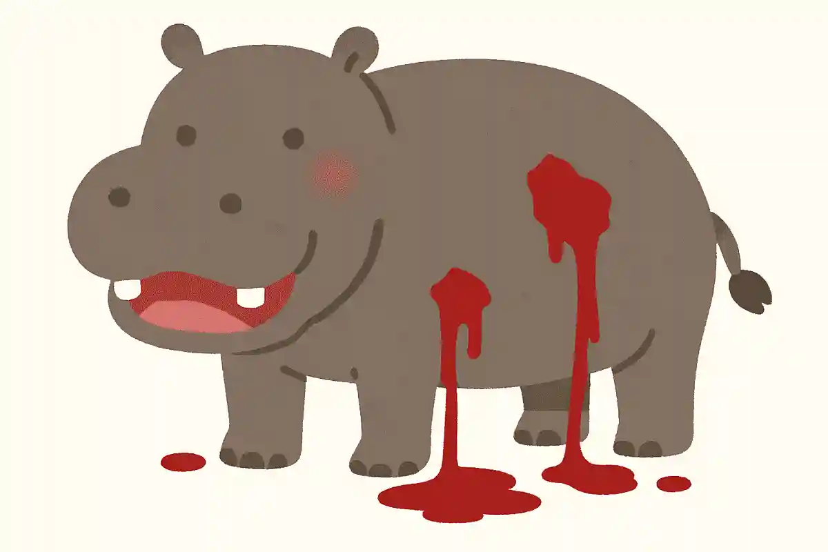 カバの体から出る赤い水はなんでしょうか？