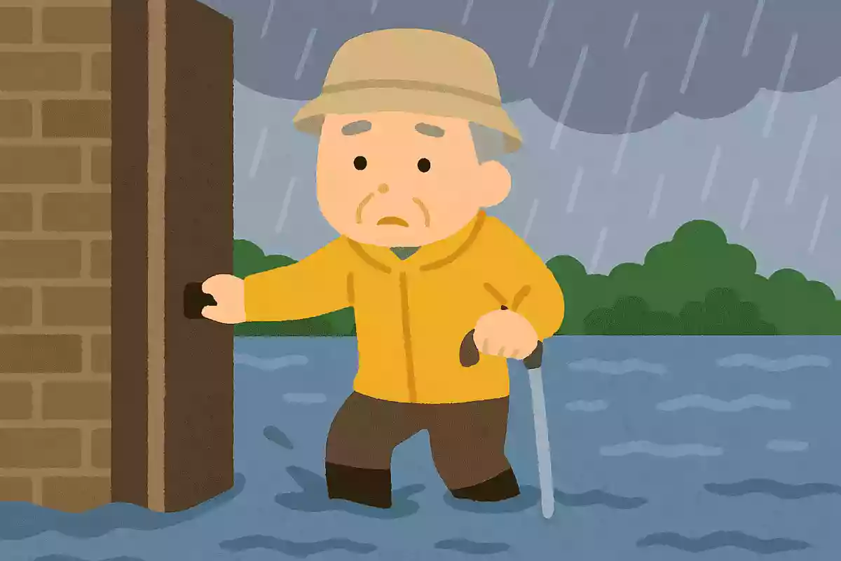 洪水で外に水が溢れている場合、避難できる水深はどのくらいでしょう?