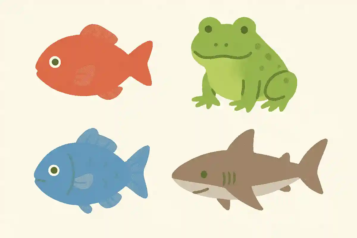 このなかで魚ではない生きものはどれ?