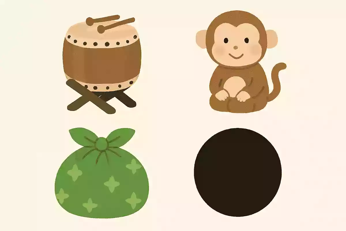 たく→太鼓、さる→矢、つむ→風呂敷、では「する→○」はなんでしょう?