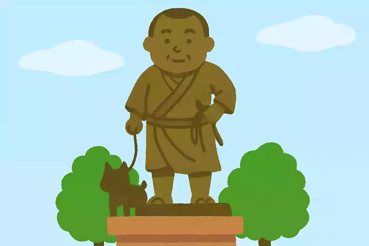 上野にある西郷隆盛の銅像はどんな服を着ているでしょう?