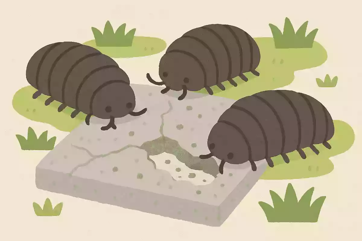 ダンゴムシはコンクリートを食べている。○か×か?