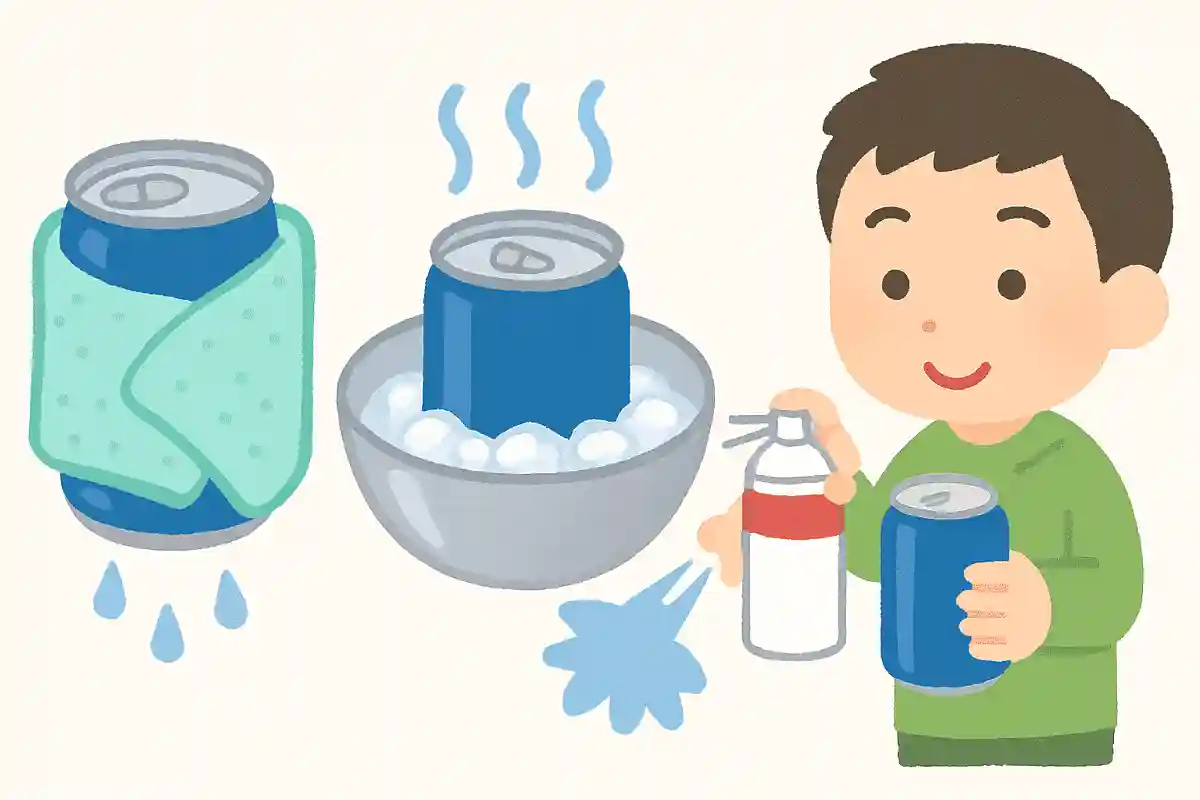 缶の飲み物をあっという間に冷やせる方法、氷水と何を使う?