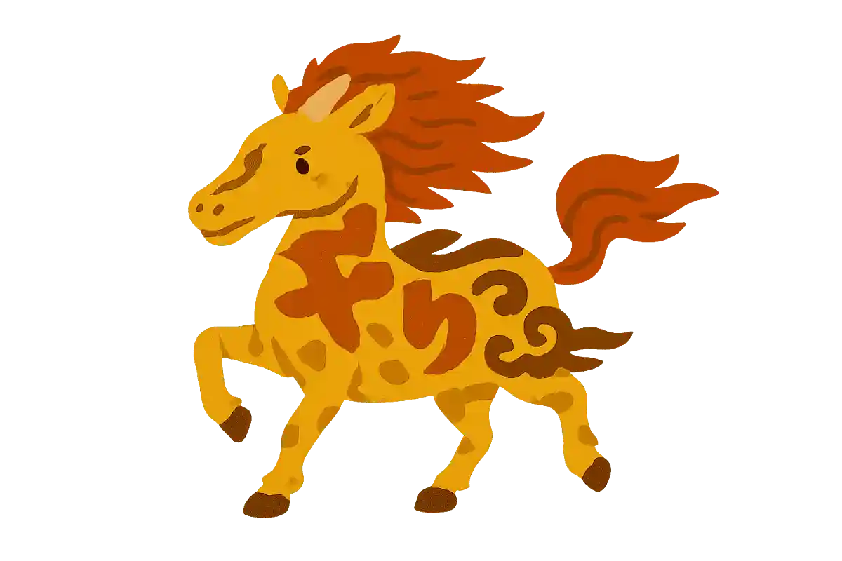 キリンビールのきりんのマークには、カタカナ三文字が隠されています。文字で何が書いてあるでしょうか?