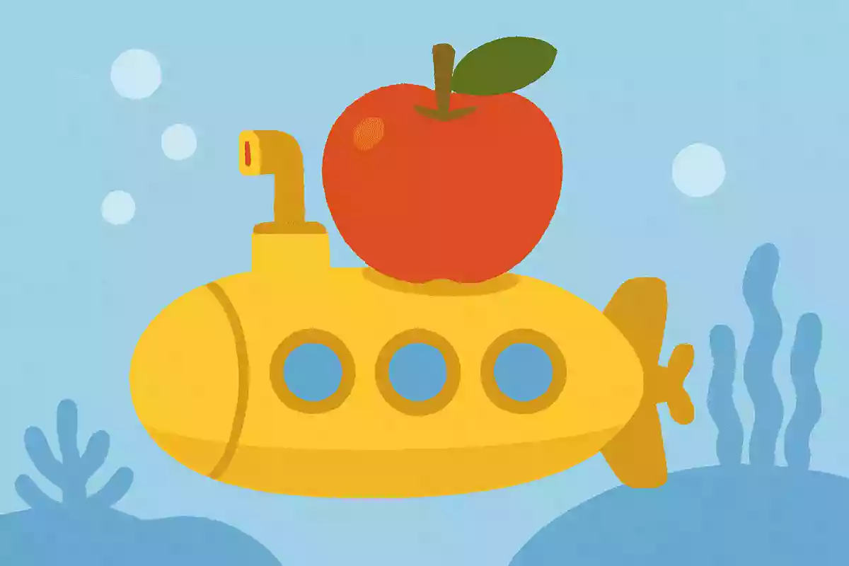潜水艦がある果物を運んでいます。その果物はなんでしょう?