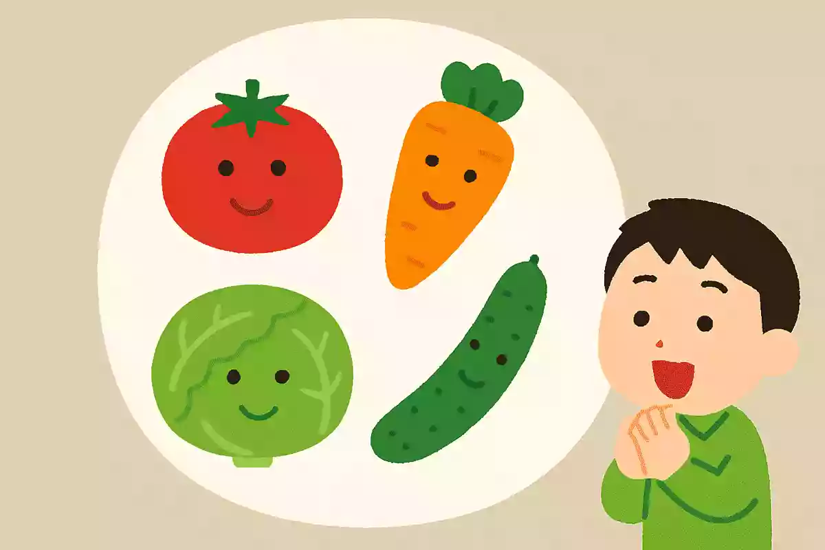 この中で、水に浮く野菜はどれでしょう?