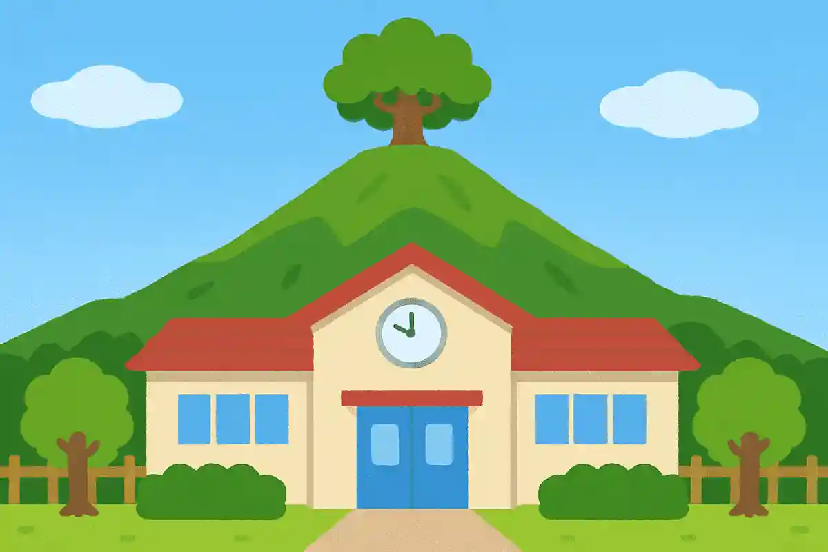 のび太たちが通う小学校の裏山の頂上にある木の名前は?