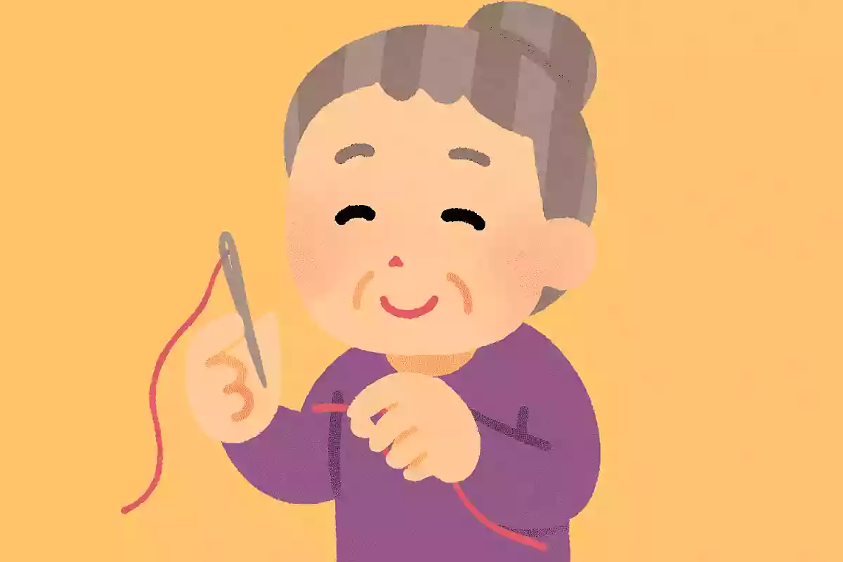 針に糸を通しやすくなる、背景の色は何色でしょうか？