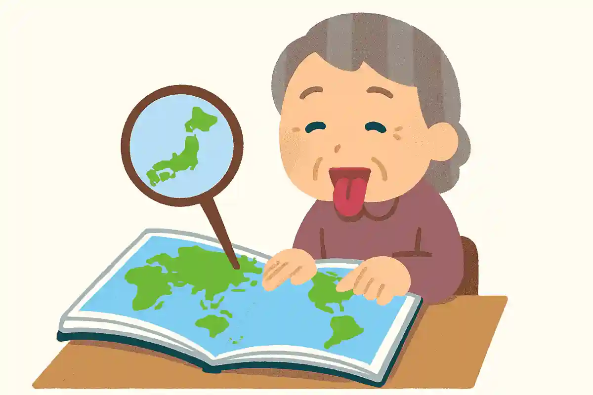 地図帳でチェジュ島探し