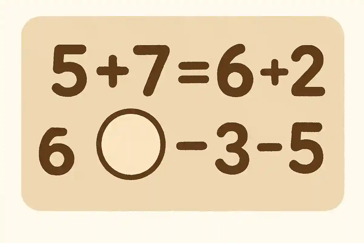 5+7-〇＝6+2-5