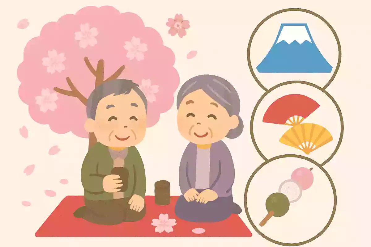 日本の象徴、春、お花見