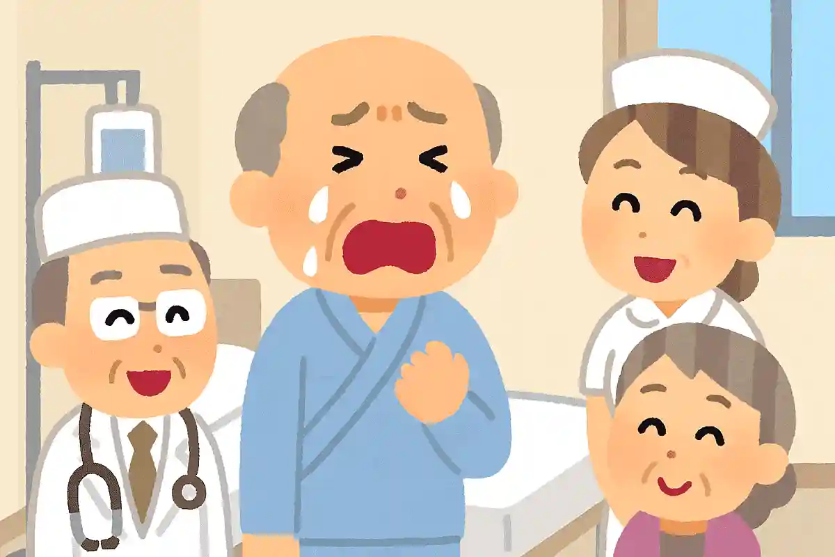 病院で大きな声で泣く男がいたが、みんながかわいがっていた、なぜでしょう？