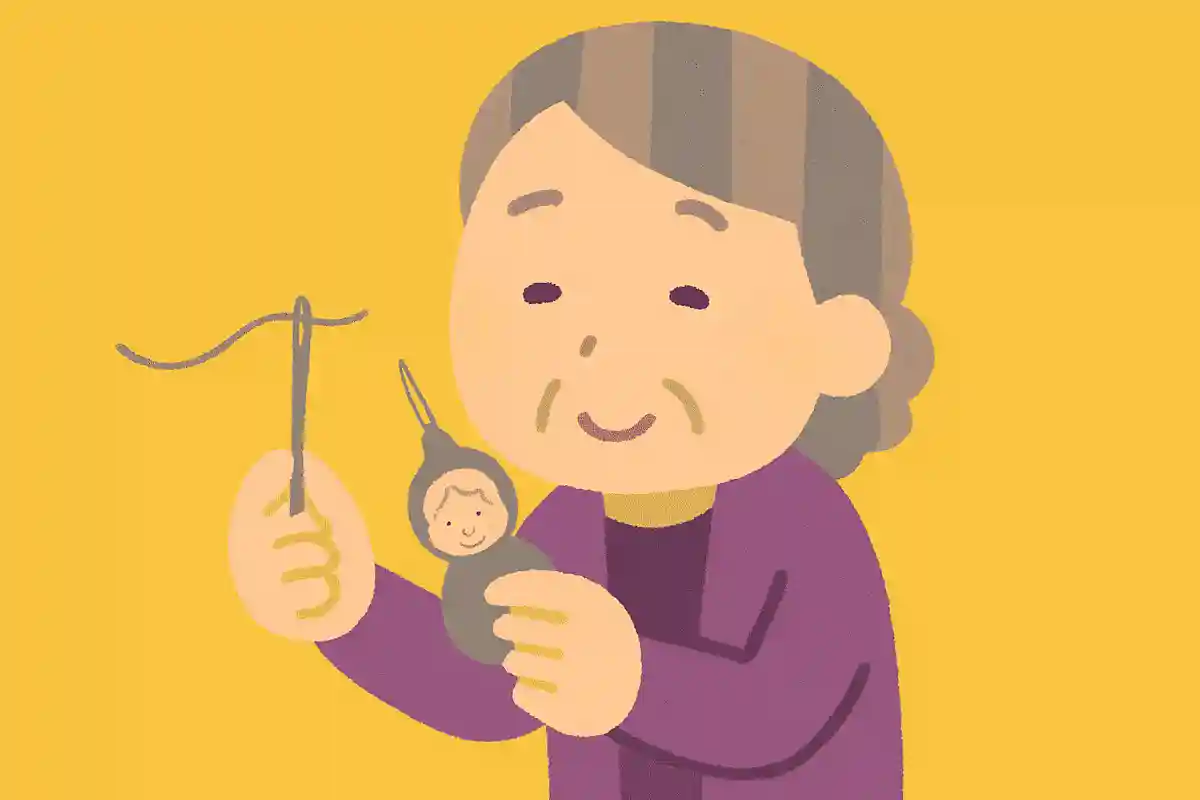 針に糸を通しやすくなる、背景の色は何色でしょうか？