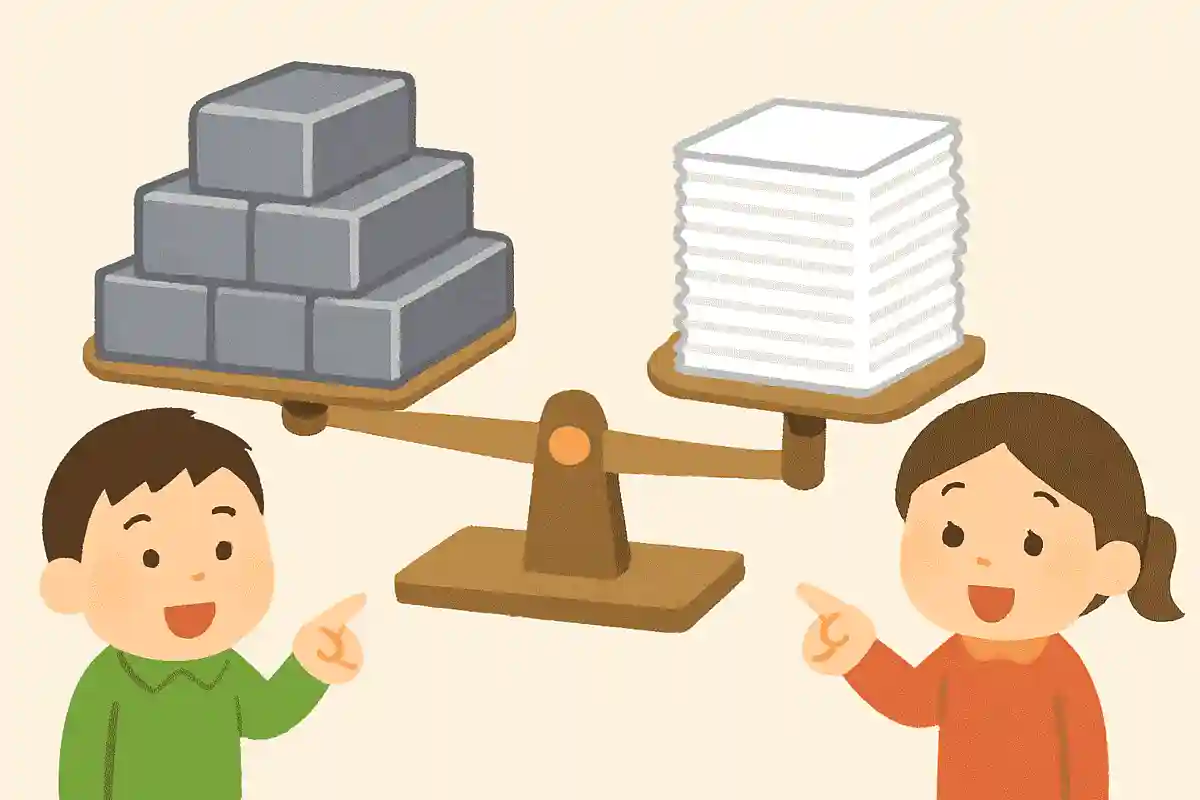 10トンの鉄と10トンの紙は、どちらの方が重いでしょうか？