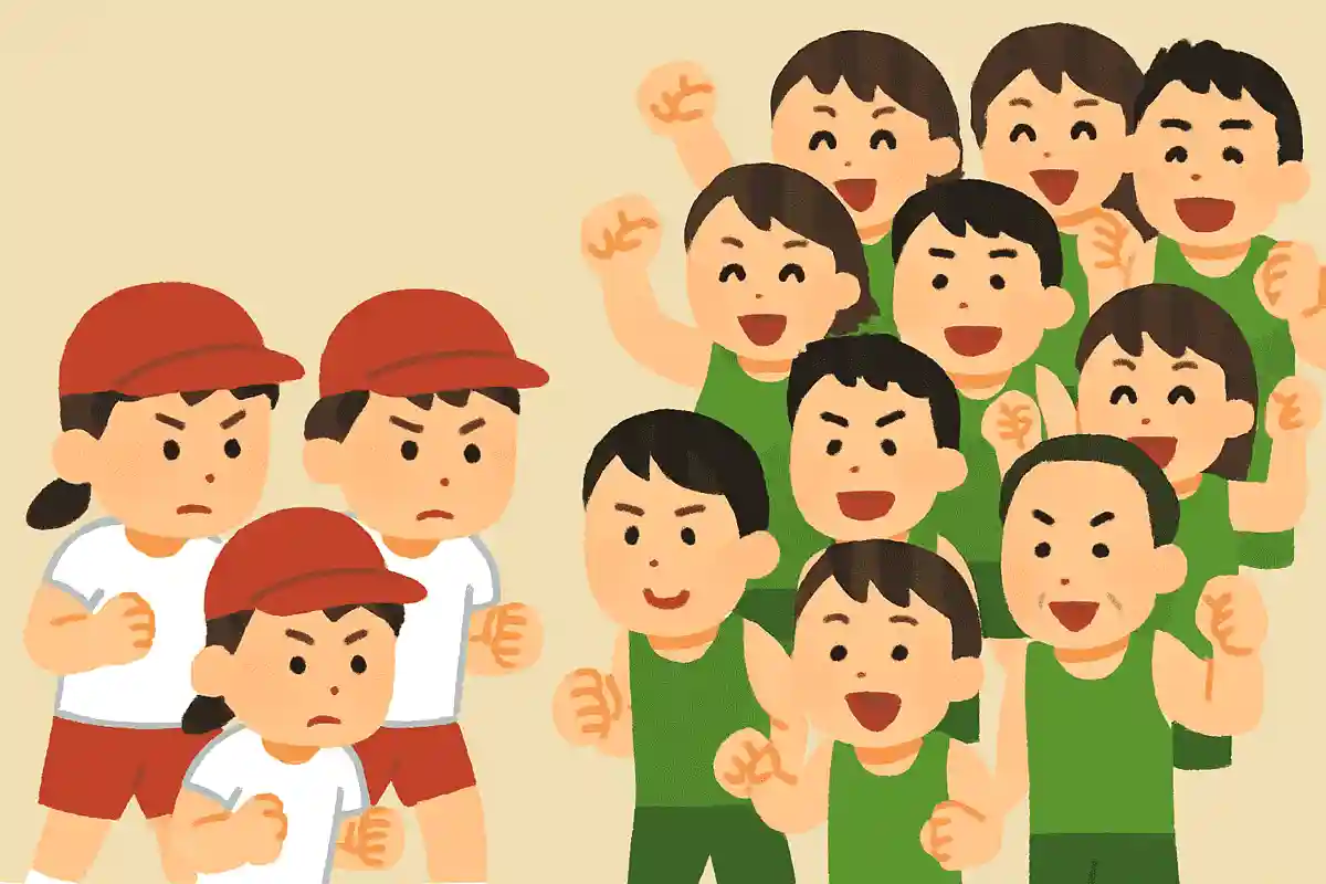 スポーツマンシップにのっとり、となりの〇〇地区の人数の多さに圧倒されつつ、少数精鋭……精鋭でもないかもしれませんが、正々堂々とは、戦うことを誓います！