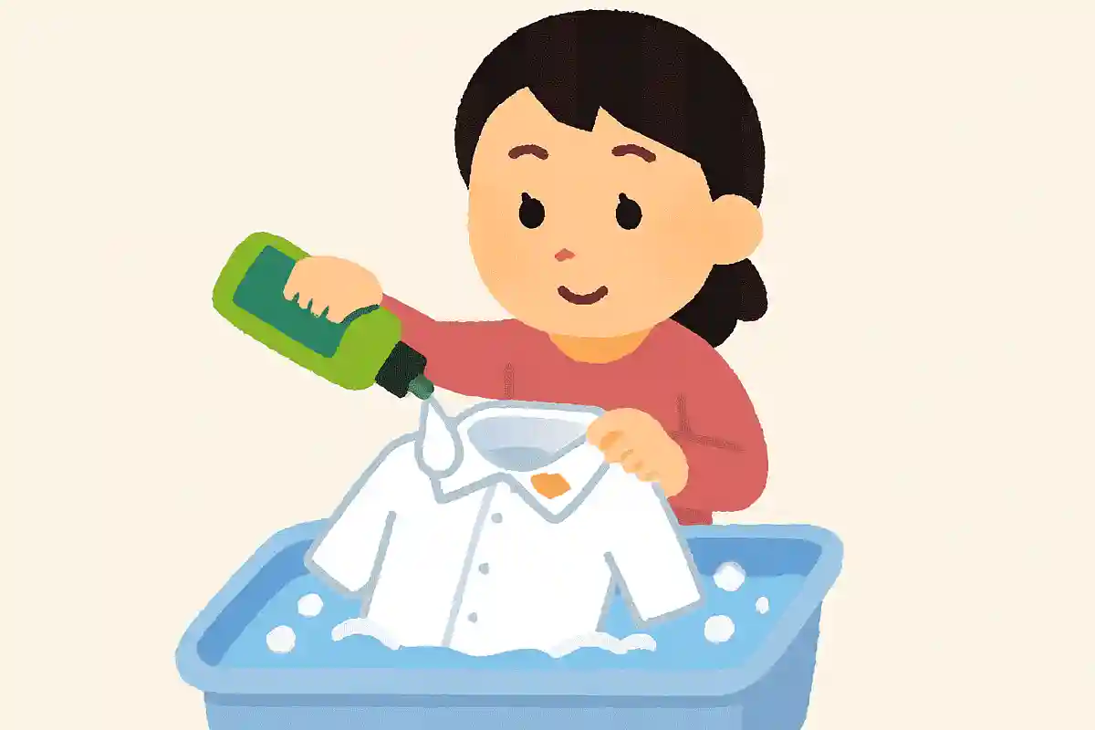 シャツの襟汚れには食器用洗剤がきく