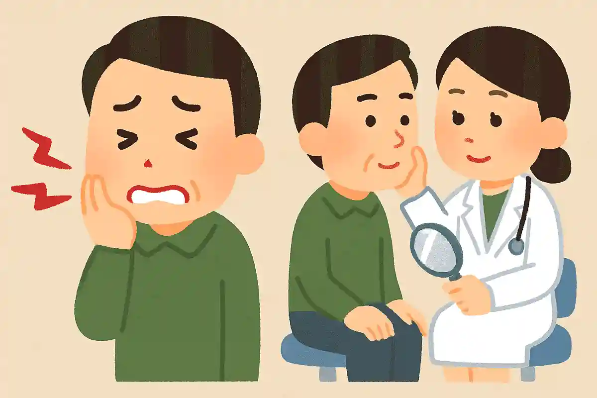 ずっと歯が痛いのに歯医者に行かず毎日皮膚科に通っている人がいます。なぜでしょうか?