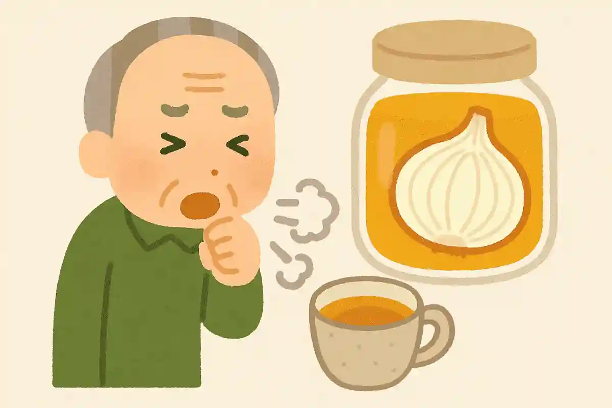 せきが止まらないときに、はちみつにある野菜を漬け込んだ汁を飲むと治まります。ある野菜とは何でしょうか?