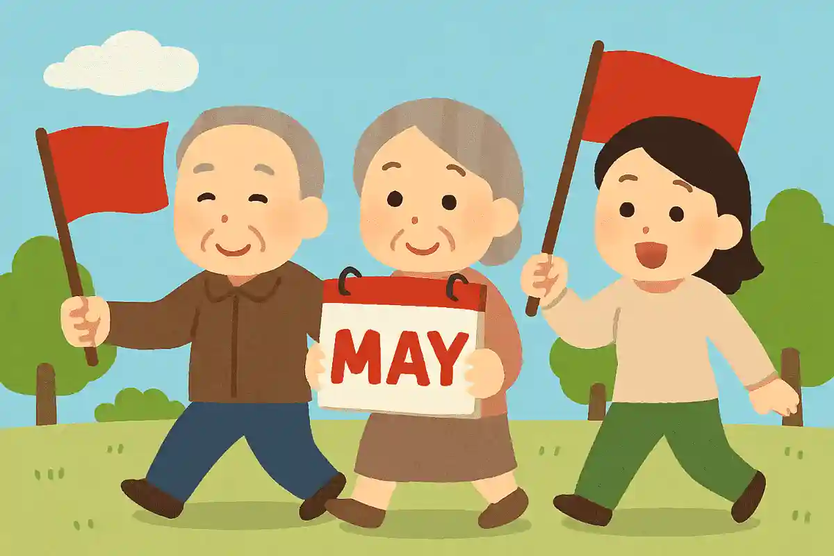 5月1日にメーデーという世界各地で開催される労働者の祭典が開催される