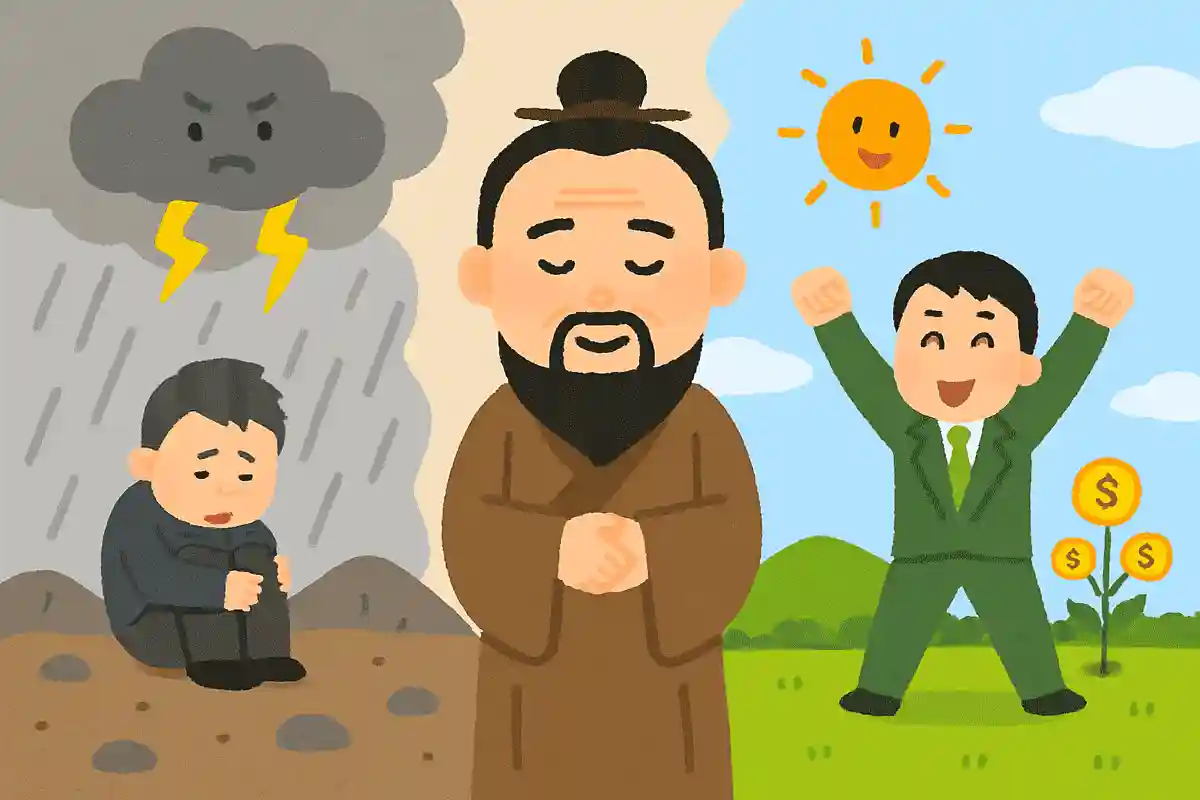 人間は逆境において人間の真価を試される。人生の達人は逆境を楽しみ、順境もまた楽しむのです。孔子