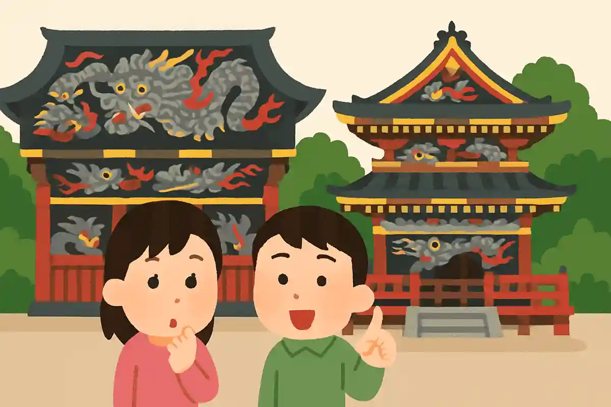 拝殿・本殿に描かれた竜の数は何頭？