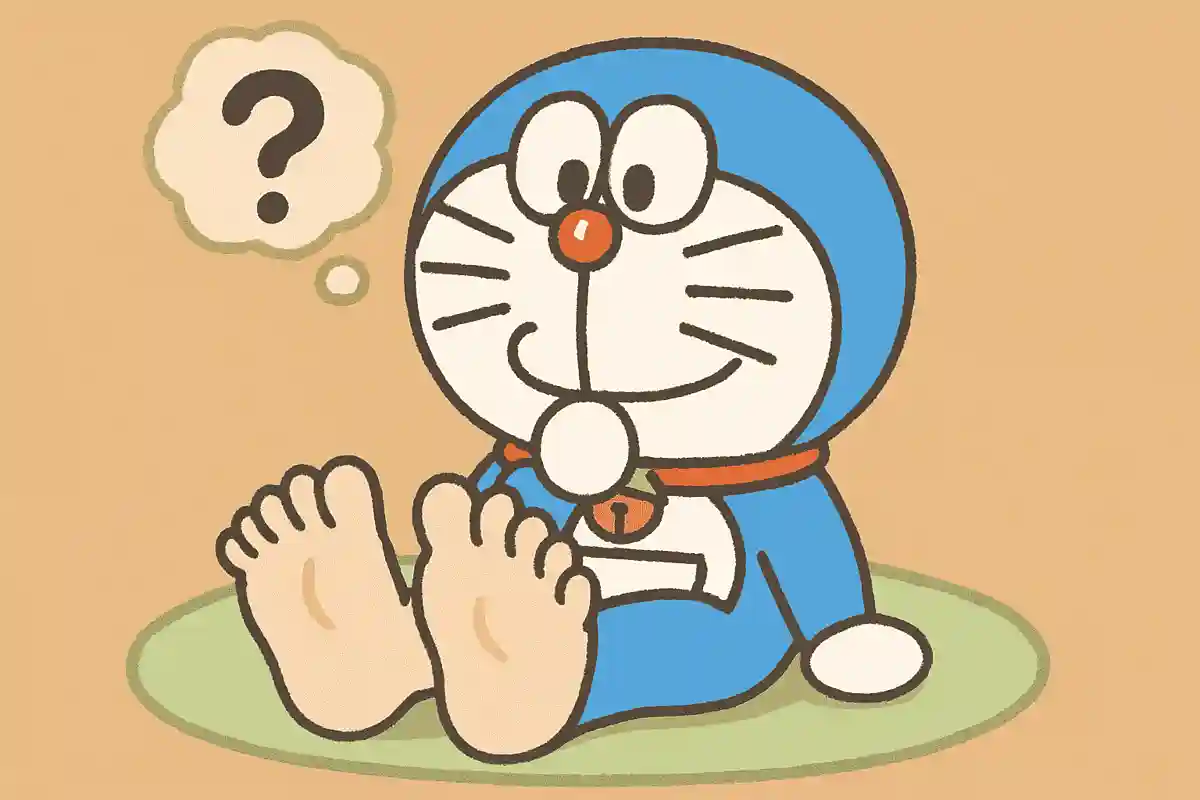 ドラえもんは靴もはいていないのにいつも足がきれいなのはなぜ?