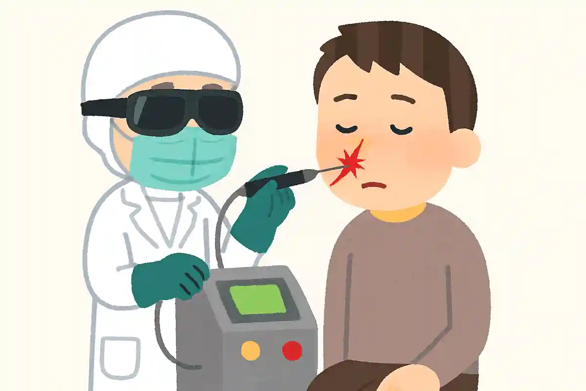 鼻の粘膜をレーザーで焼くことで症状を抑える治療がある