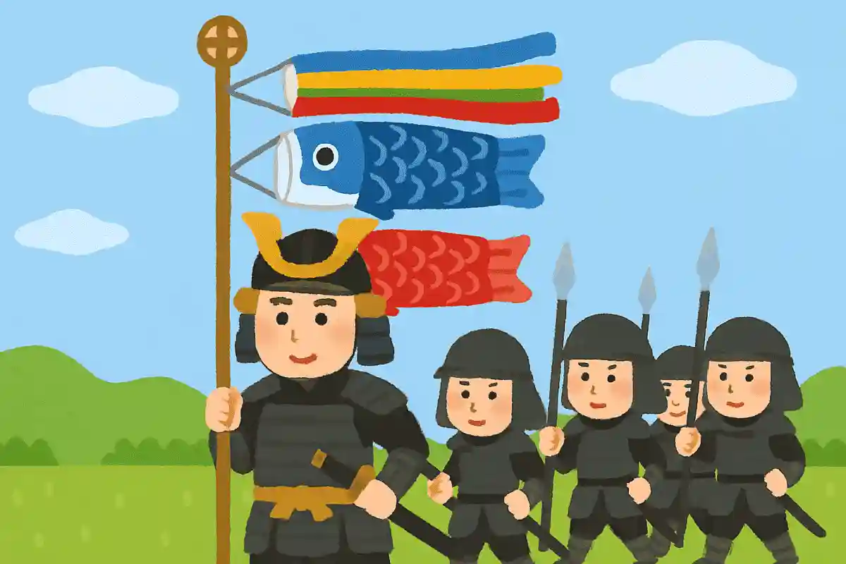 日本でのこいのぼりの歴史は江戸時代、武家の出陣の時のぼり旗が由来である