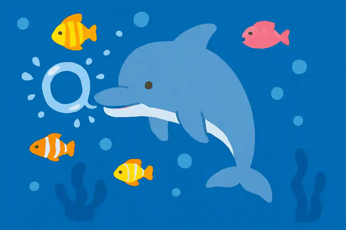 イルカが口から出す水の輪をなんという?